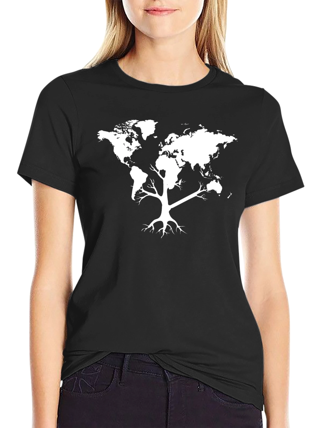 World Map Tree T-Shirt - Global Roots