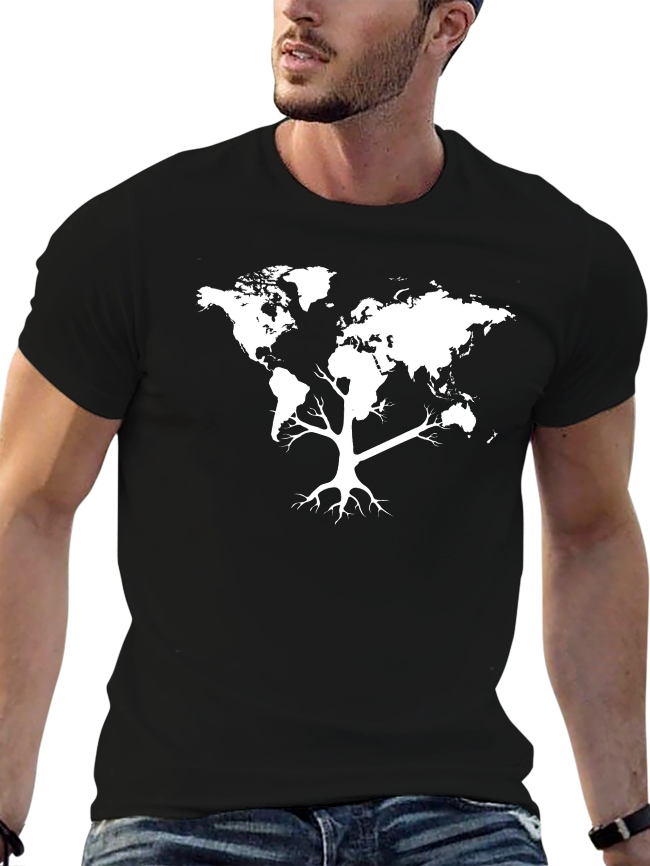 World Map Tree T-Shirt - Global Roots