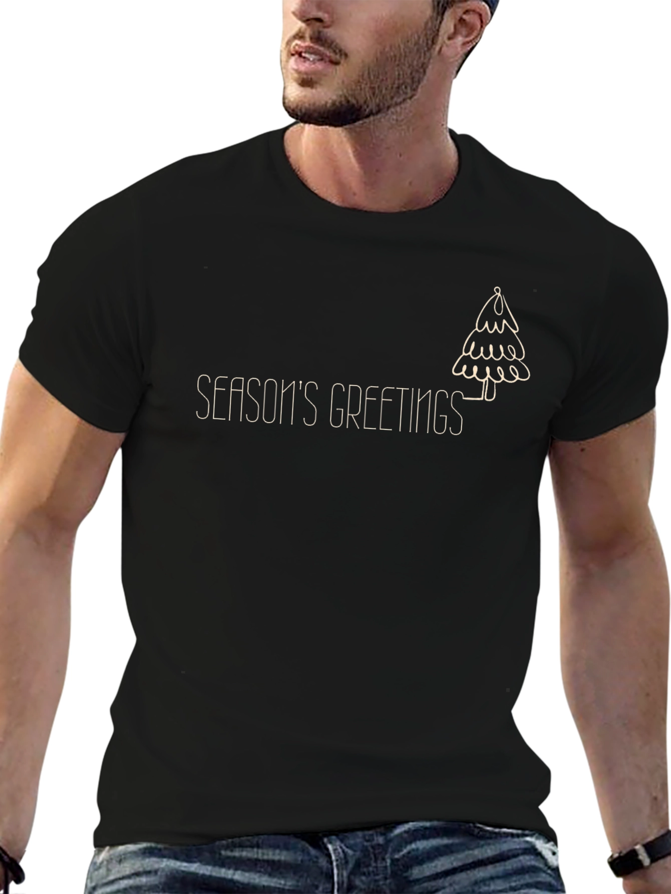 Seasons Greetings Tree Graphic Tee