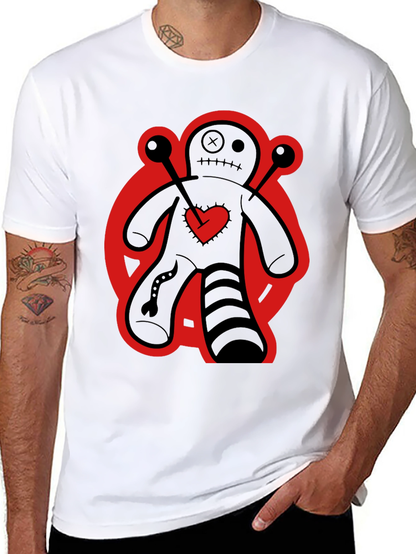Voodoo Doll Graphic Tee - Black