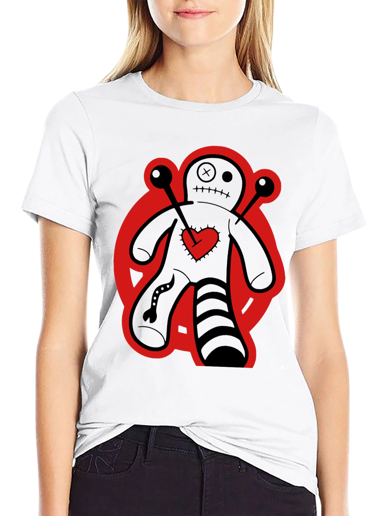 Voodoo Doll Graphic Tee - Black