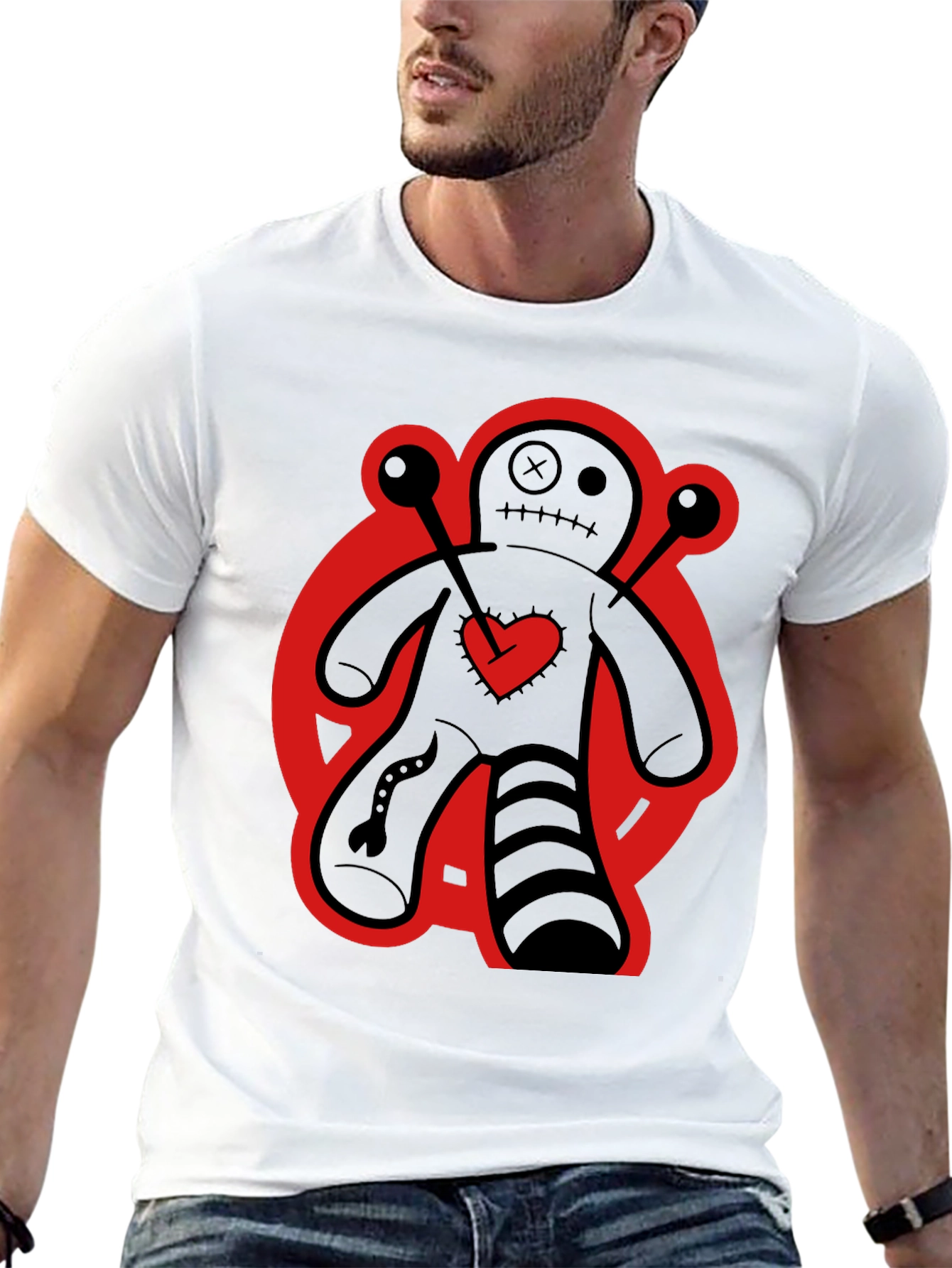 Voodoo Doll Graphic Tee - Black