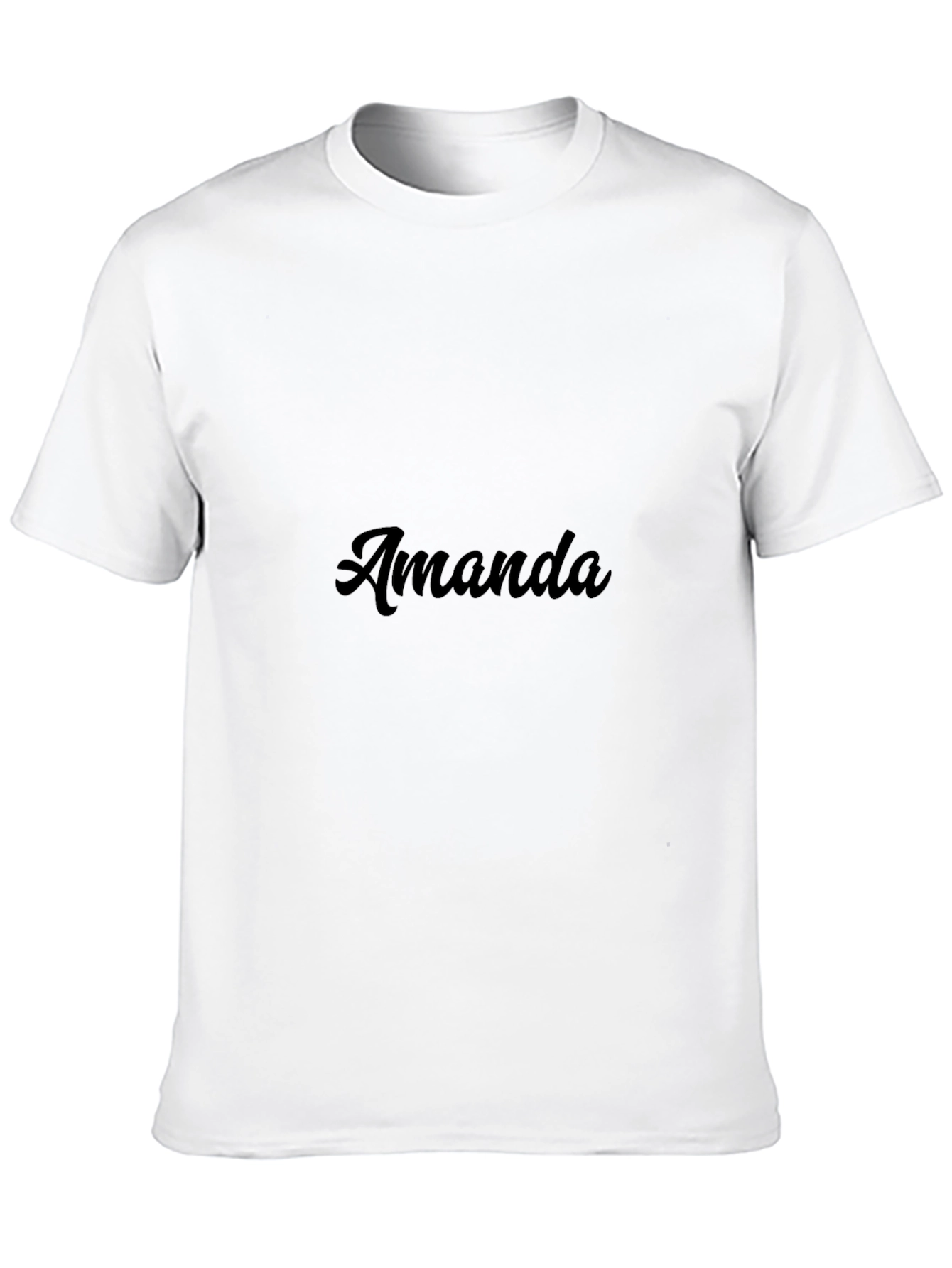 Amanda Custom Name T-Shirt - Stylish Black Tee