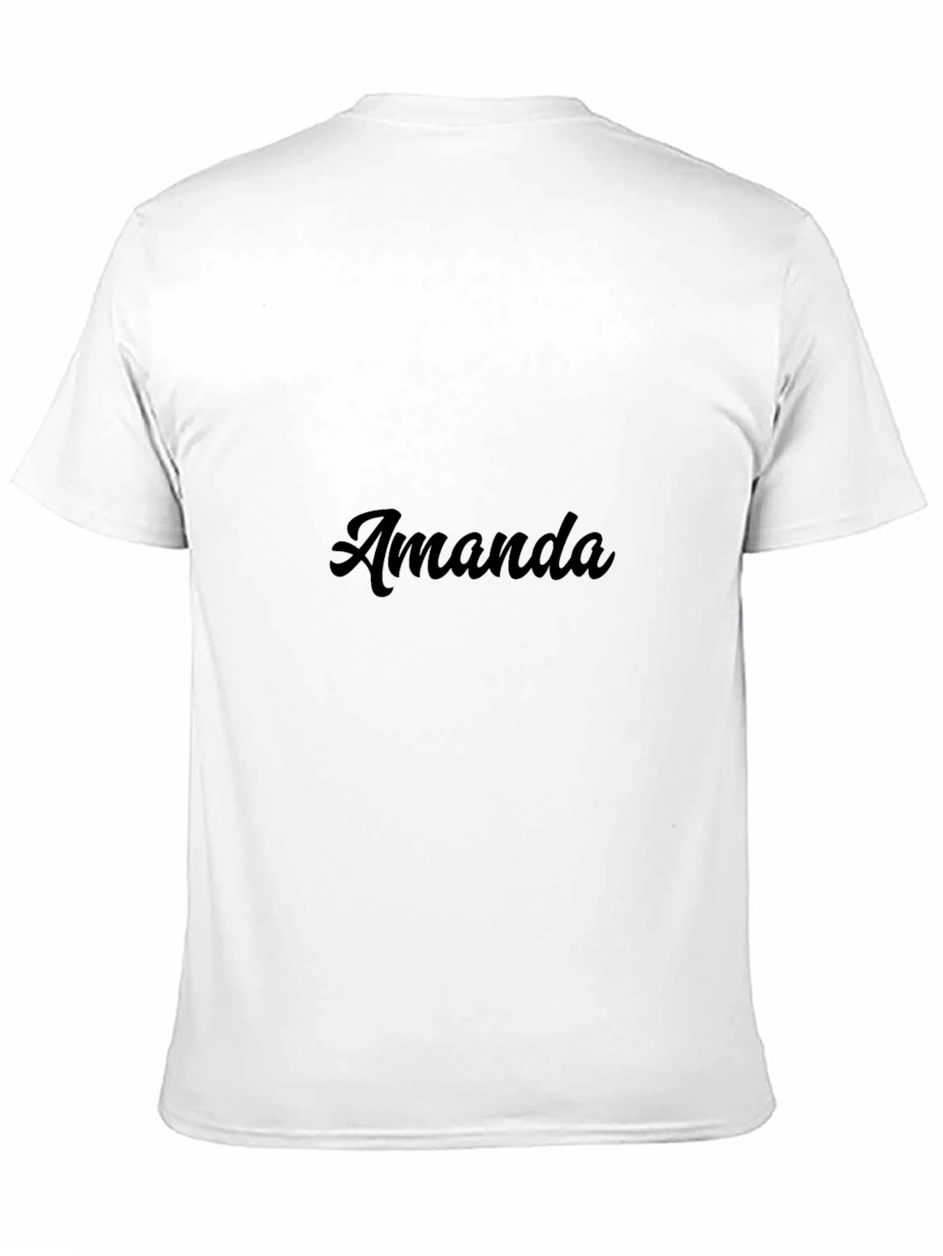 Amanda Custom Name T-Shirt - Stylish Black Tee