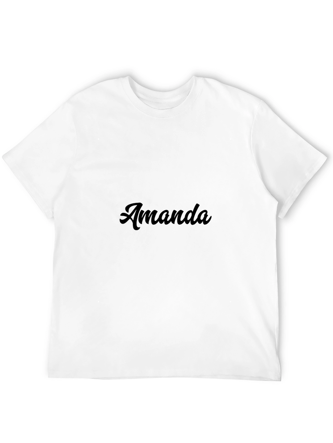 Amanda Custom Name T-Shirt - Stylish Black Tee