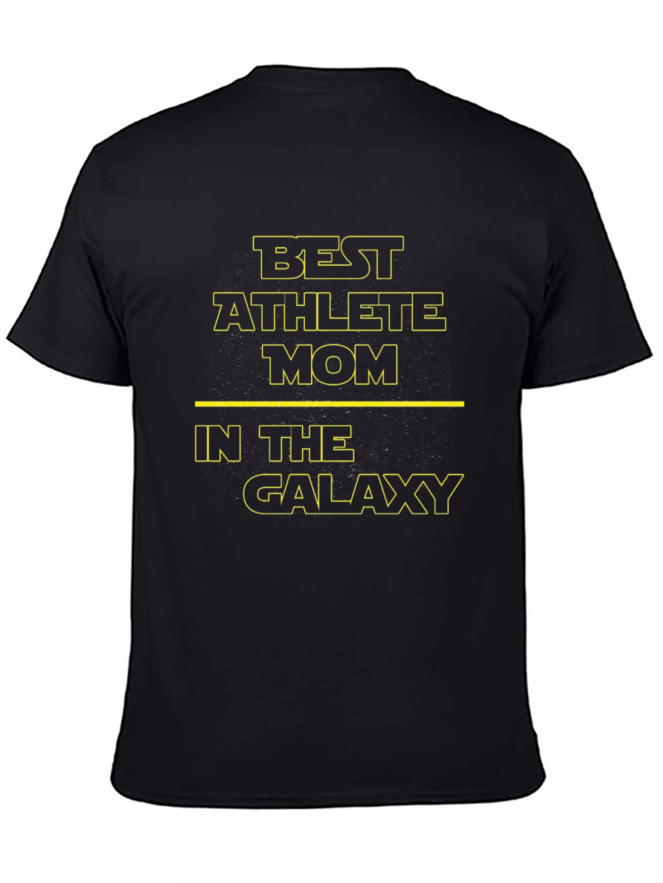 Best Athlete Mom in the Galaxy Black T-Shirt