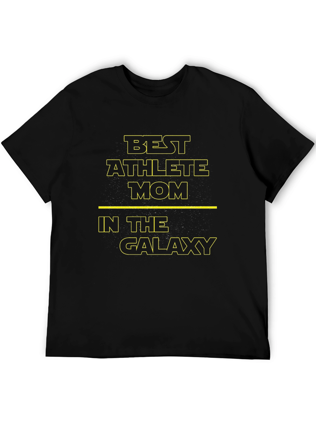 Best Athlete Mom in the Galaxy Black T-Shirt