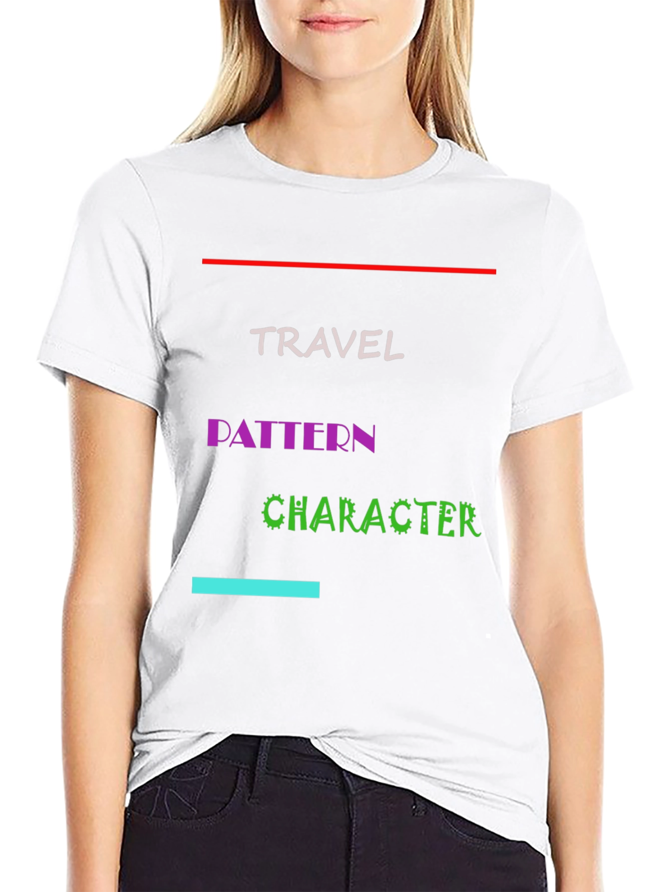 Travel Pattern Character Graphic Tee