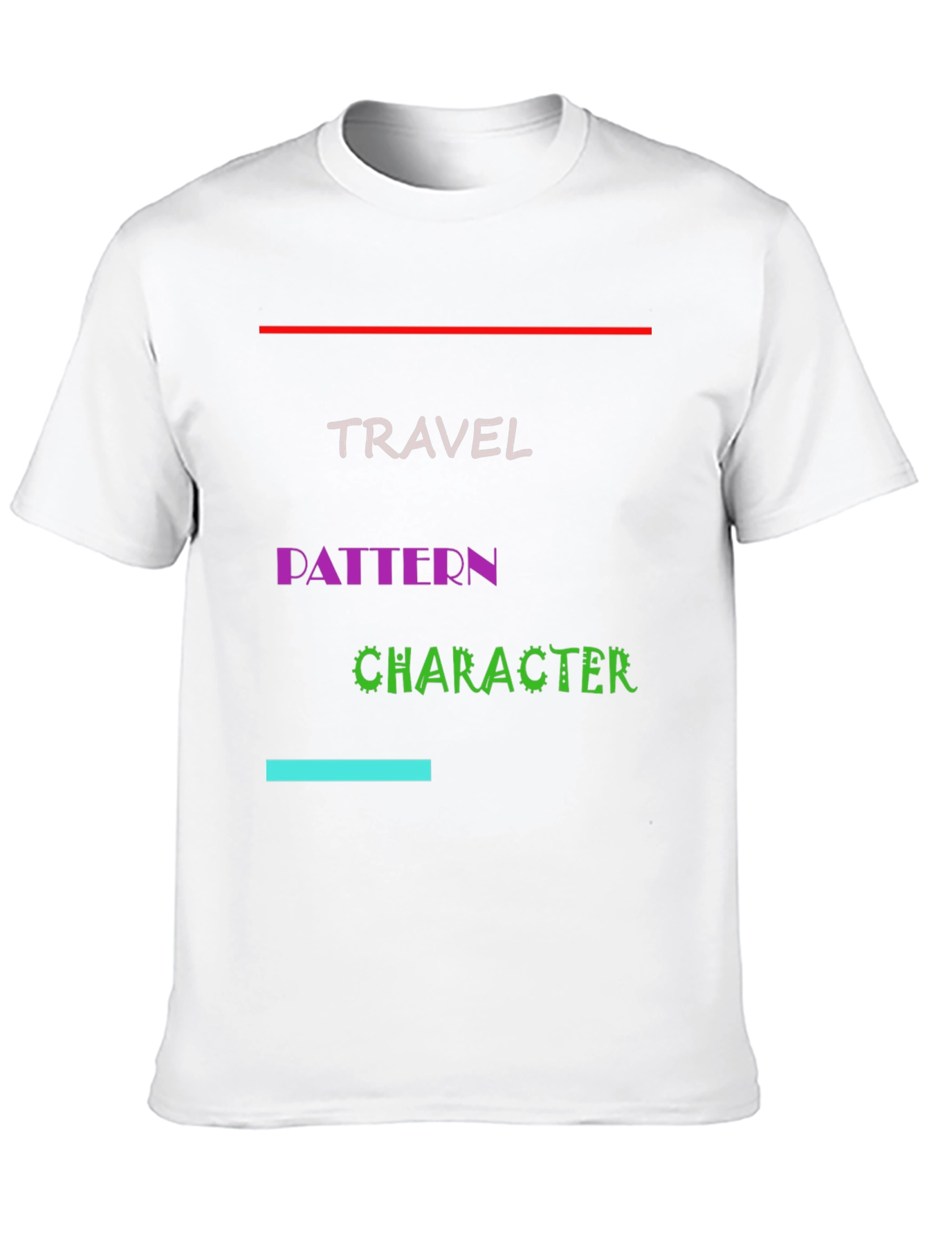Travel Pattern Character Graphic Tee