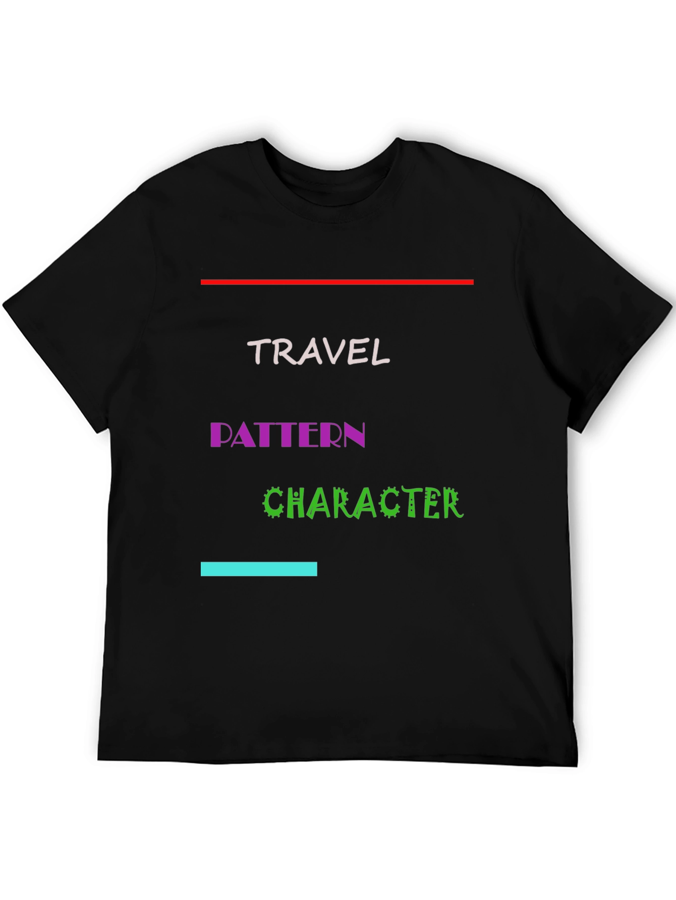 Travel Pattern Character Graphic Tee