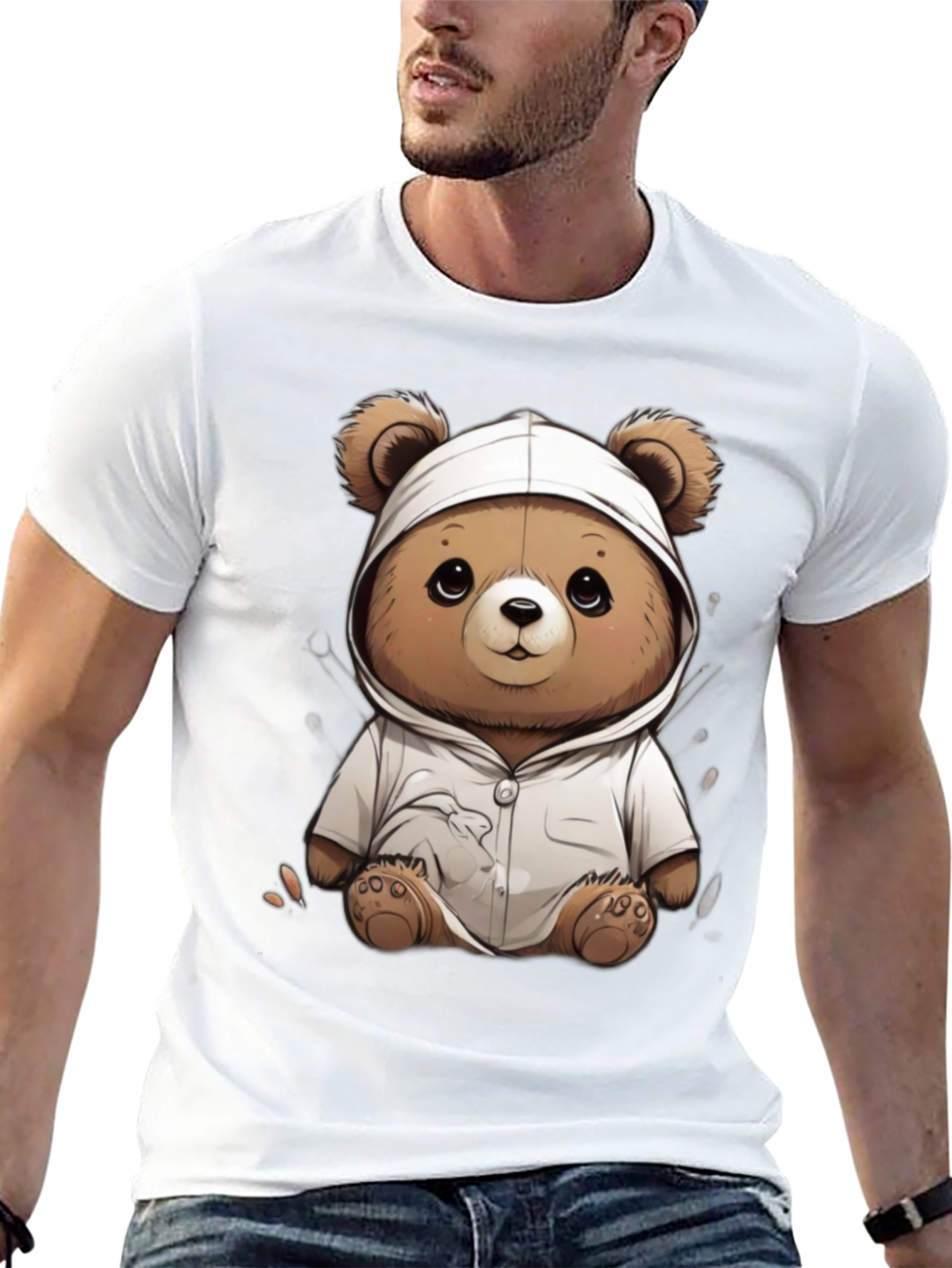 Teddy Bear Hoodie T-Shirt - Soft & Stylish