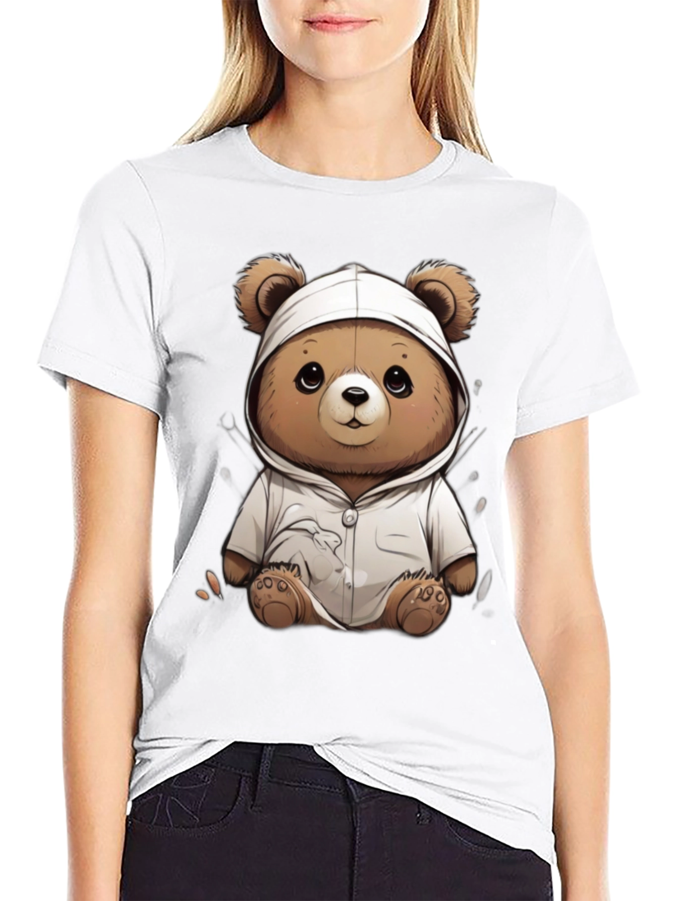 Teddy Bear Hoodie T-Shirt - Soft & Stylish