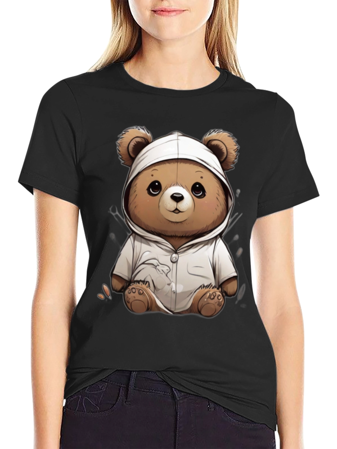 Teddy Bear Hoodie T-Shirt - Soft & Stylish