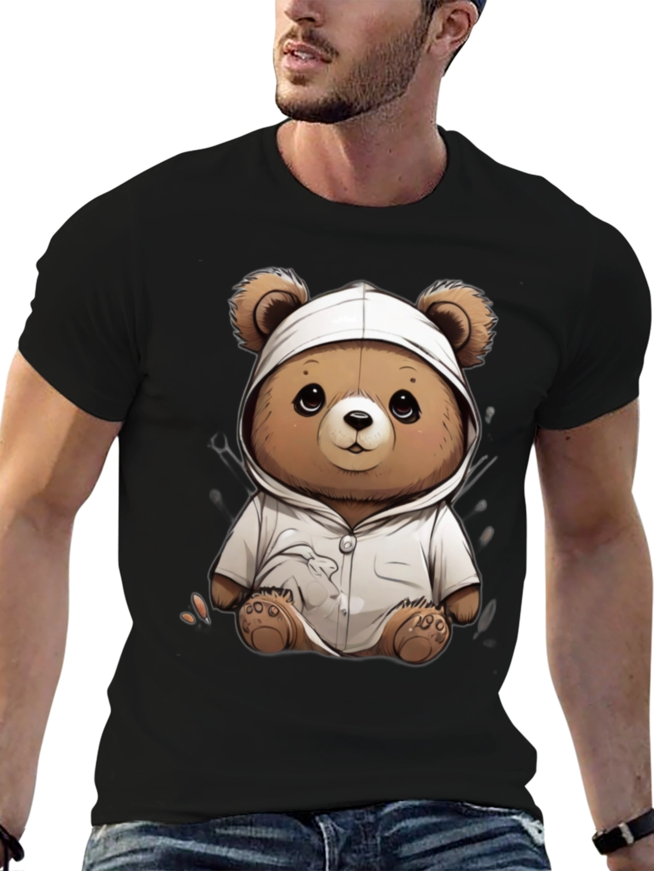 Teddy Bear Hoodie T-Shirt - Soft & Stylish