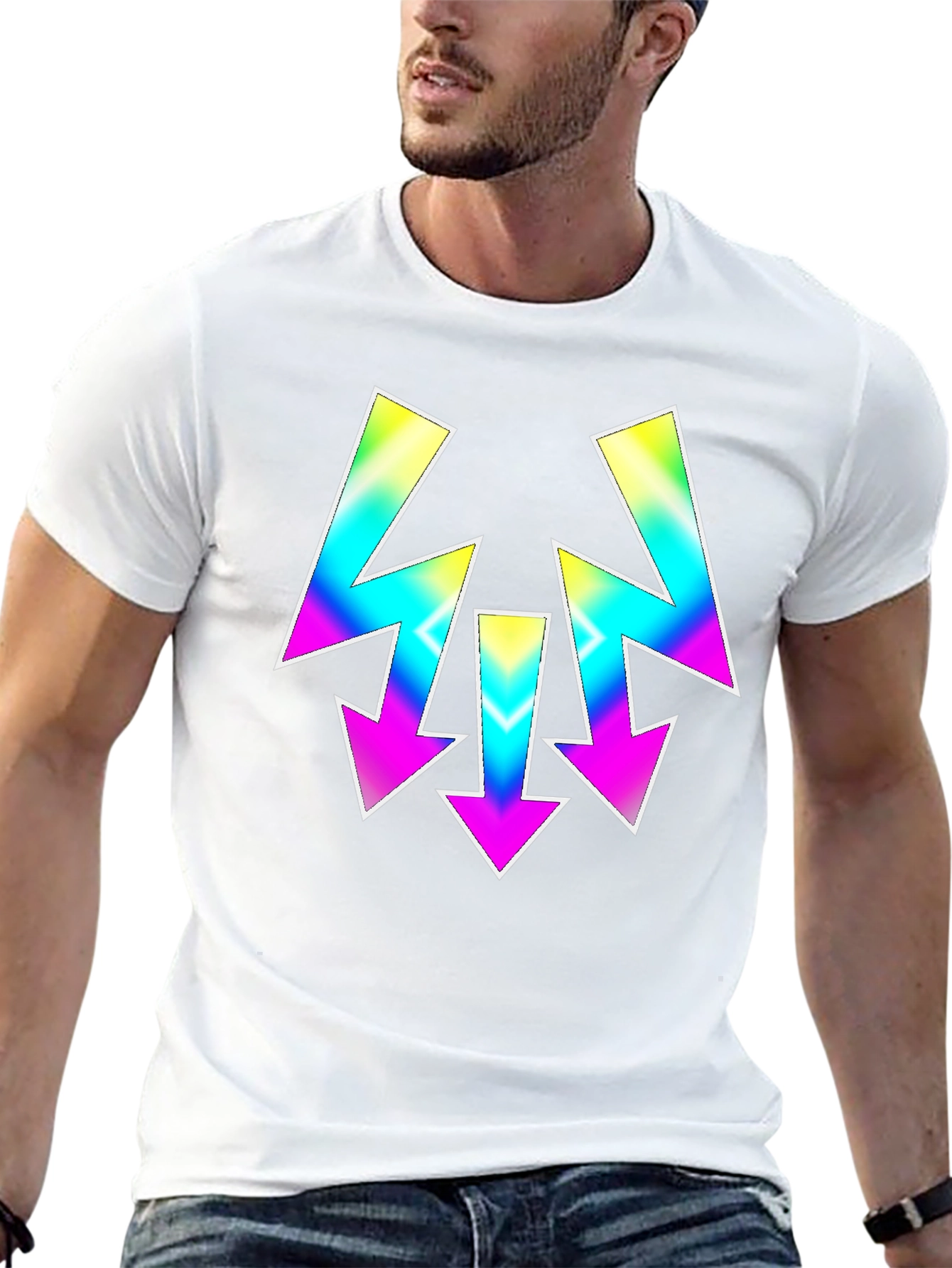 Retro Rainbow Arrow Graphic Tee