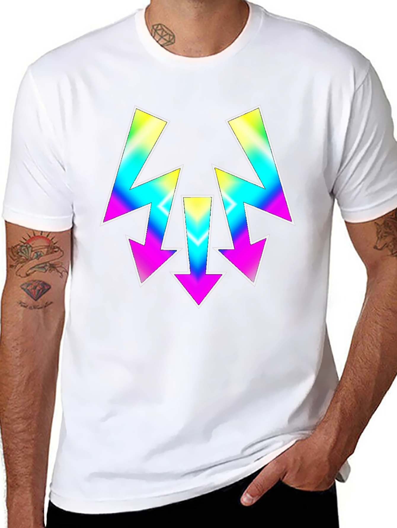 Retro Rainbow Arrow Graphic Tee