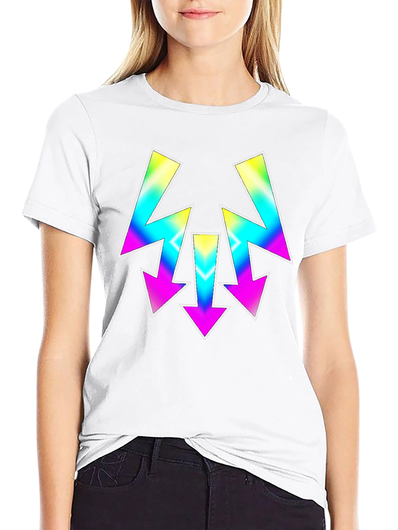 Retro Rainbow Arrow Graphic Tee