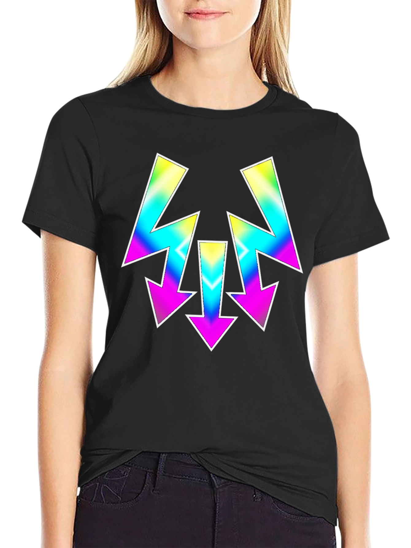 Retro Rainbow Arrow Graphic Tee