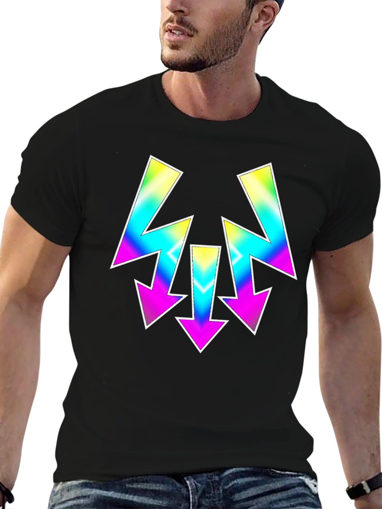 Retro Rainbow Arrow Graphic Tee