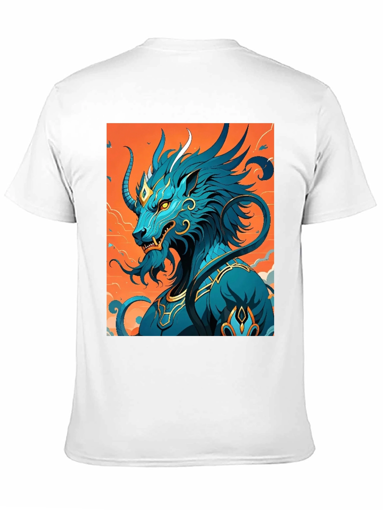 Blue Kirin Graphic Tee - Mythical Creature T-Shirt