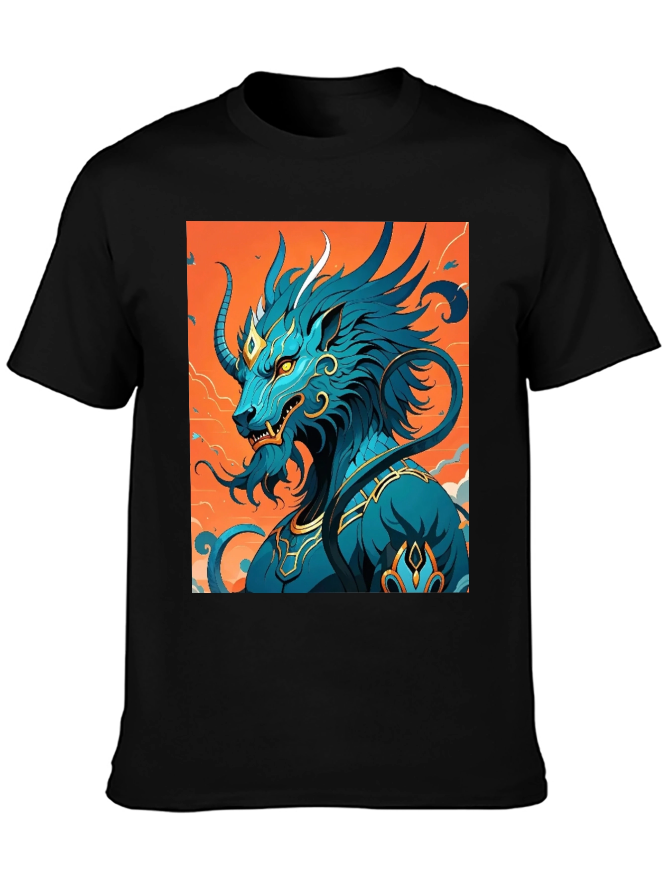 Blue Kirin Graphic Tee - Mythical Creature T-Shirt