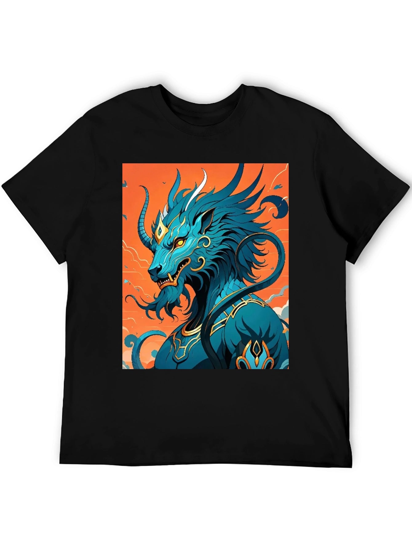 Blue Kirin Graphic Tee - Mythical Creature T-Shirt