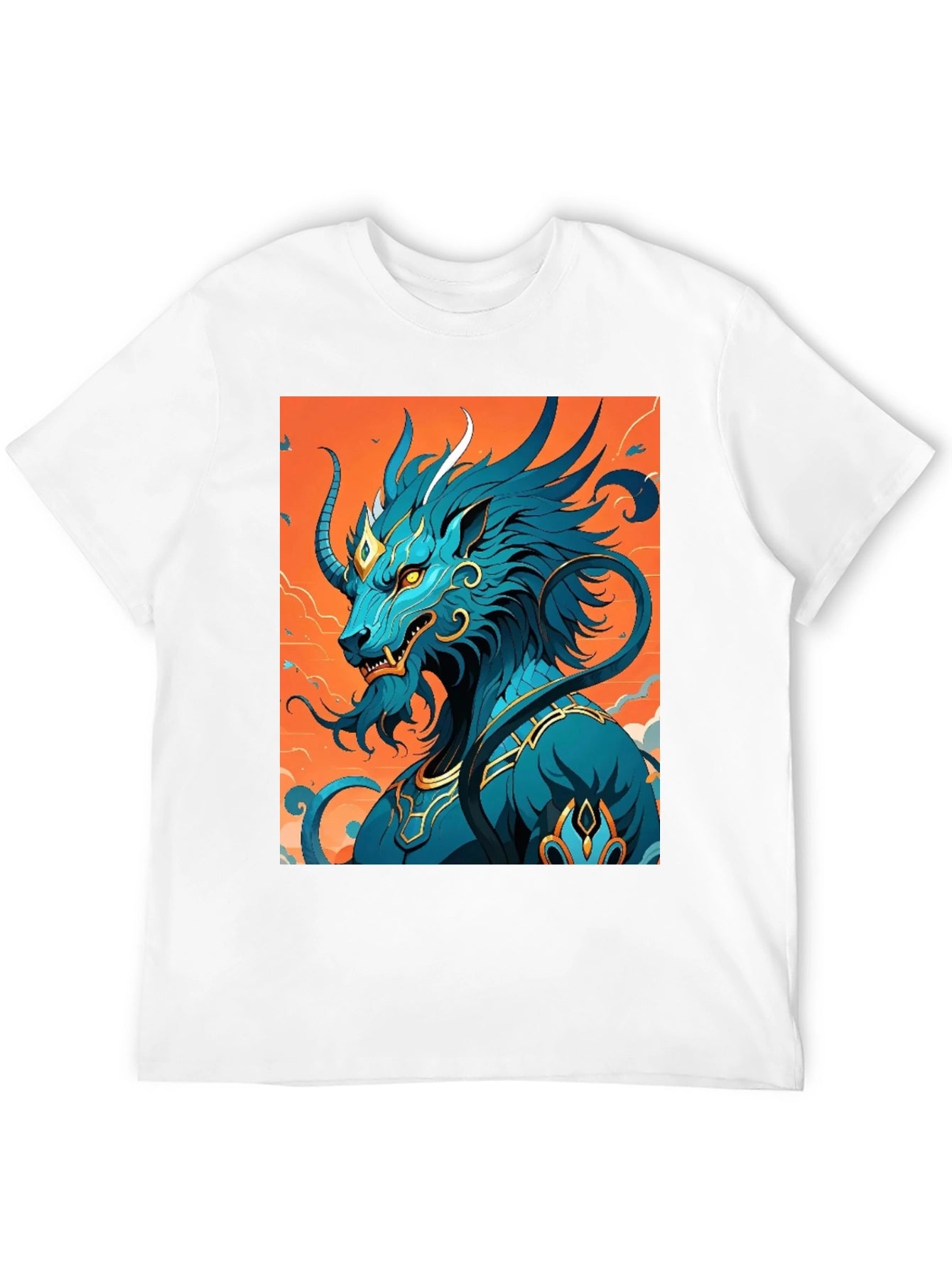 Blue Kirin Graphic Tee - Mythical Creature T-Shirt