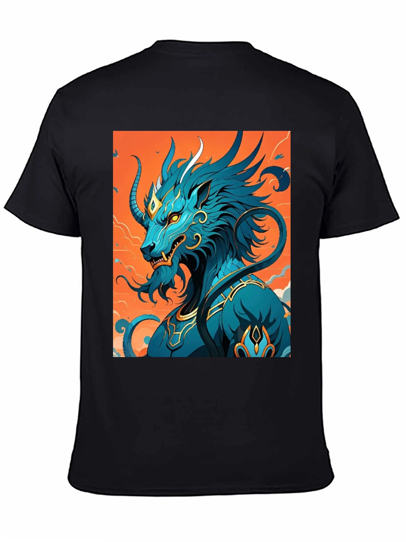 Blue Kirin Graphic Tee - Mythical Creature T-Shirt