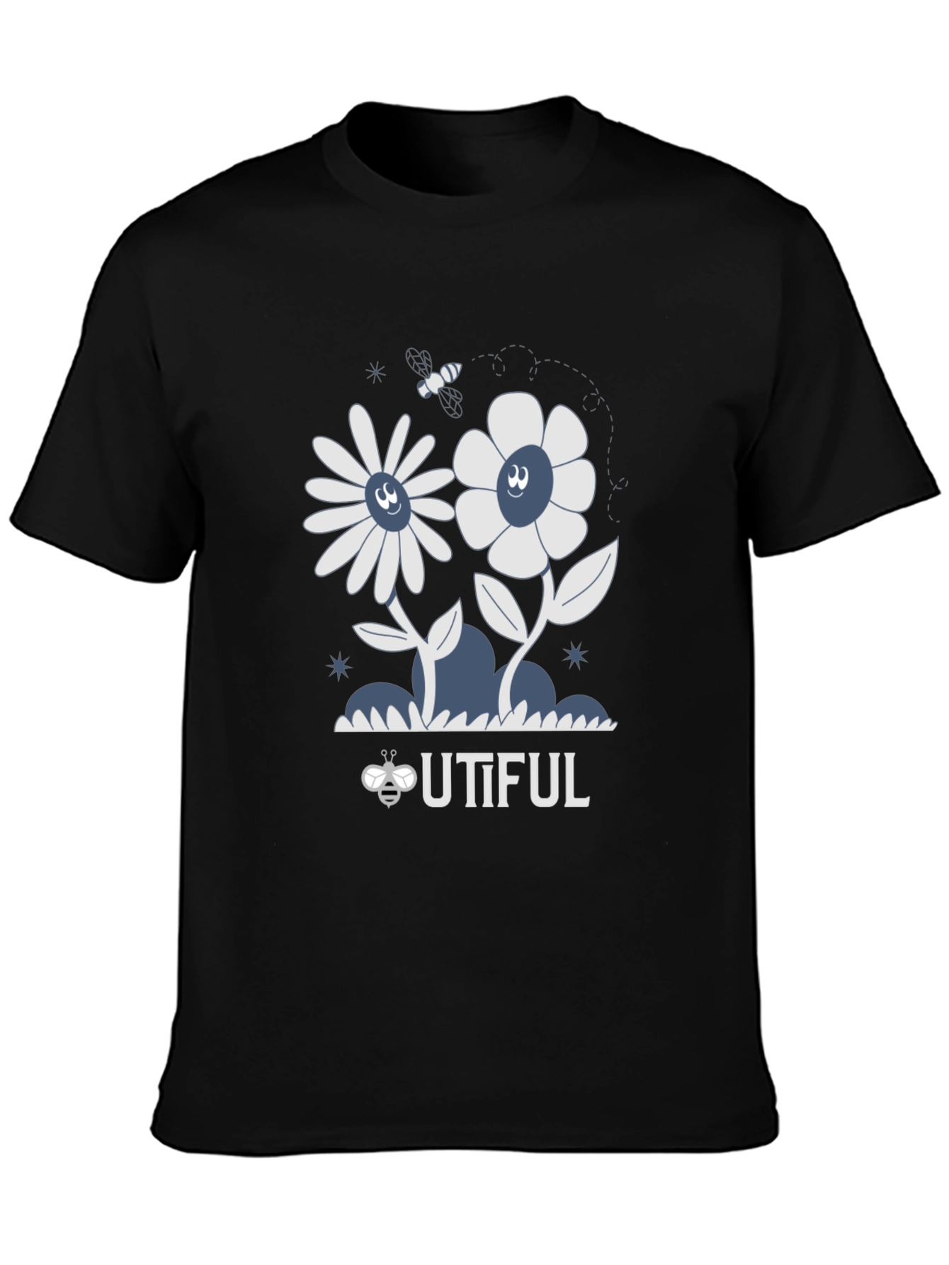 Bee-utiful Graphic Tee - Black Unisex Shirt
