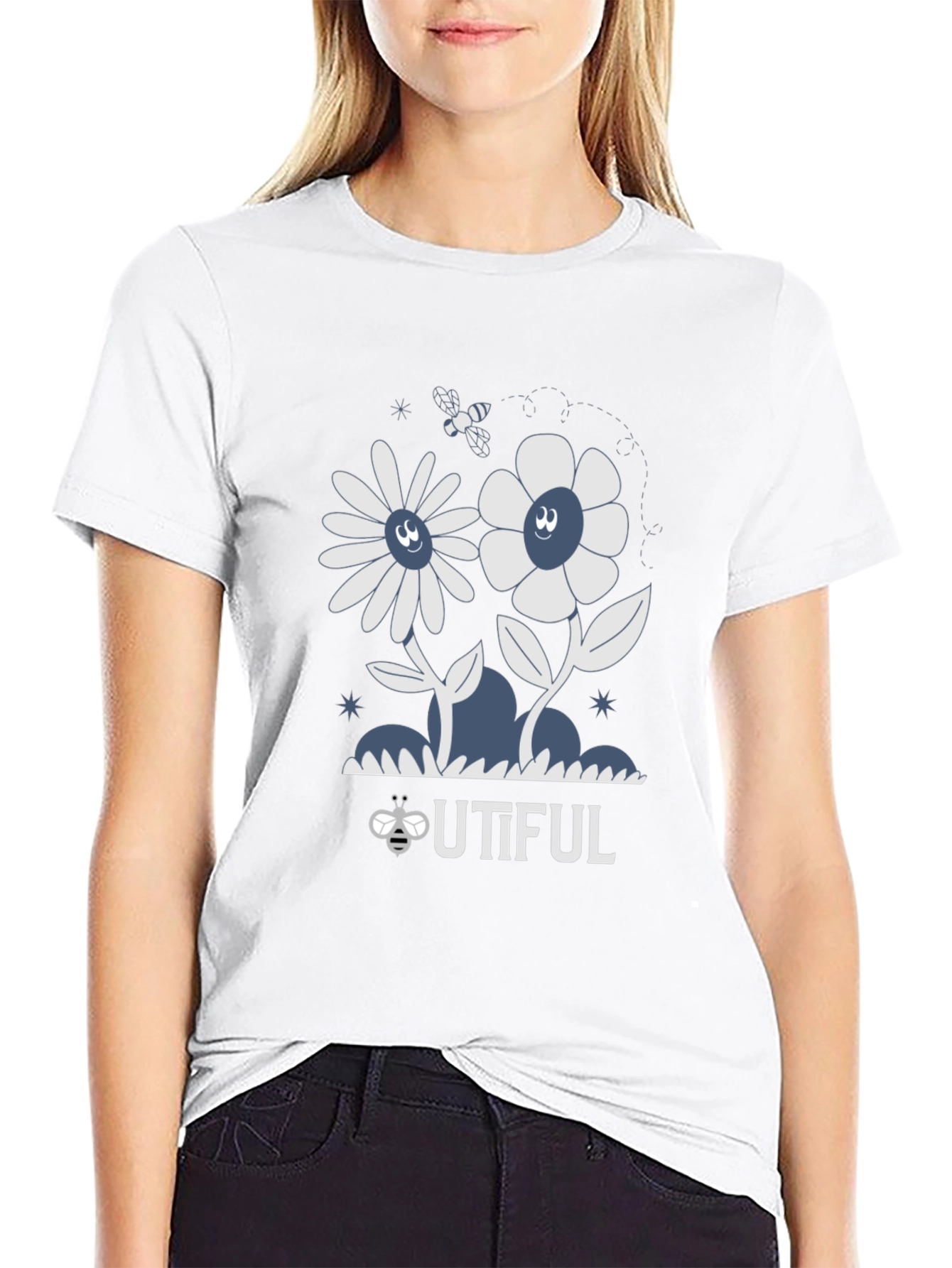 Bee-utiful Graphic Tee - Black Unisex Shirt
