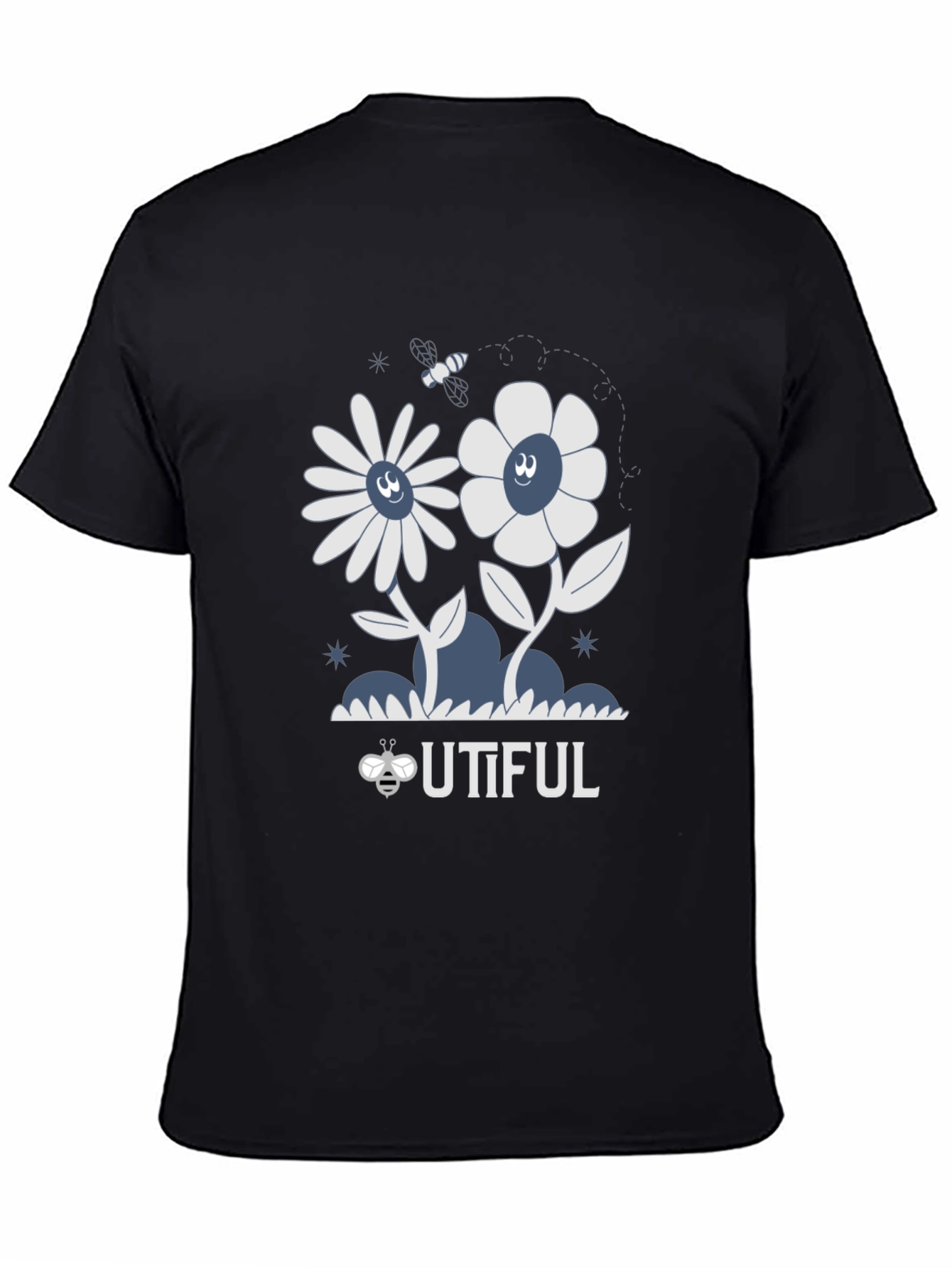 Bee-utiful Graphic Tee - Black Unisex Shirt