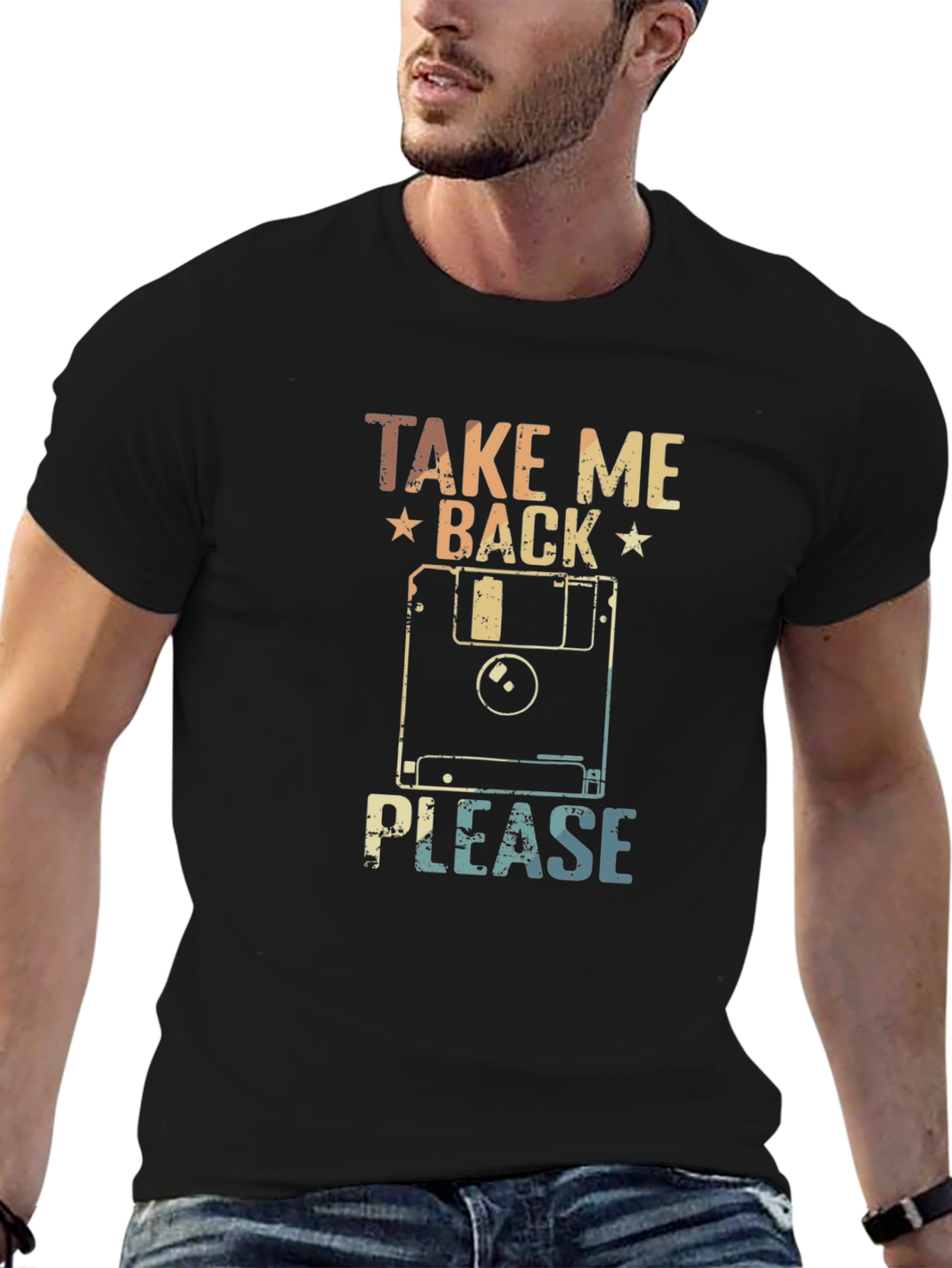 Retro Floppy Disk T-Shirt - Take Me Back Please!