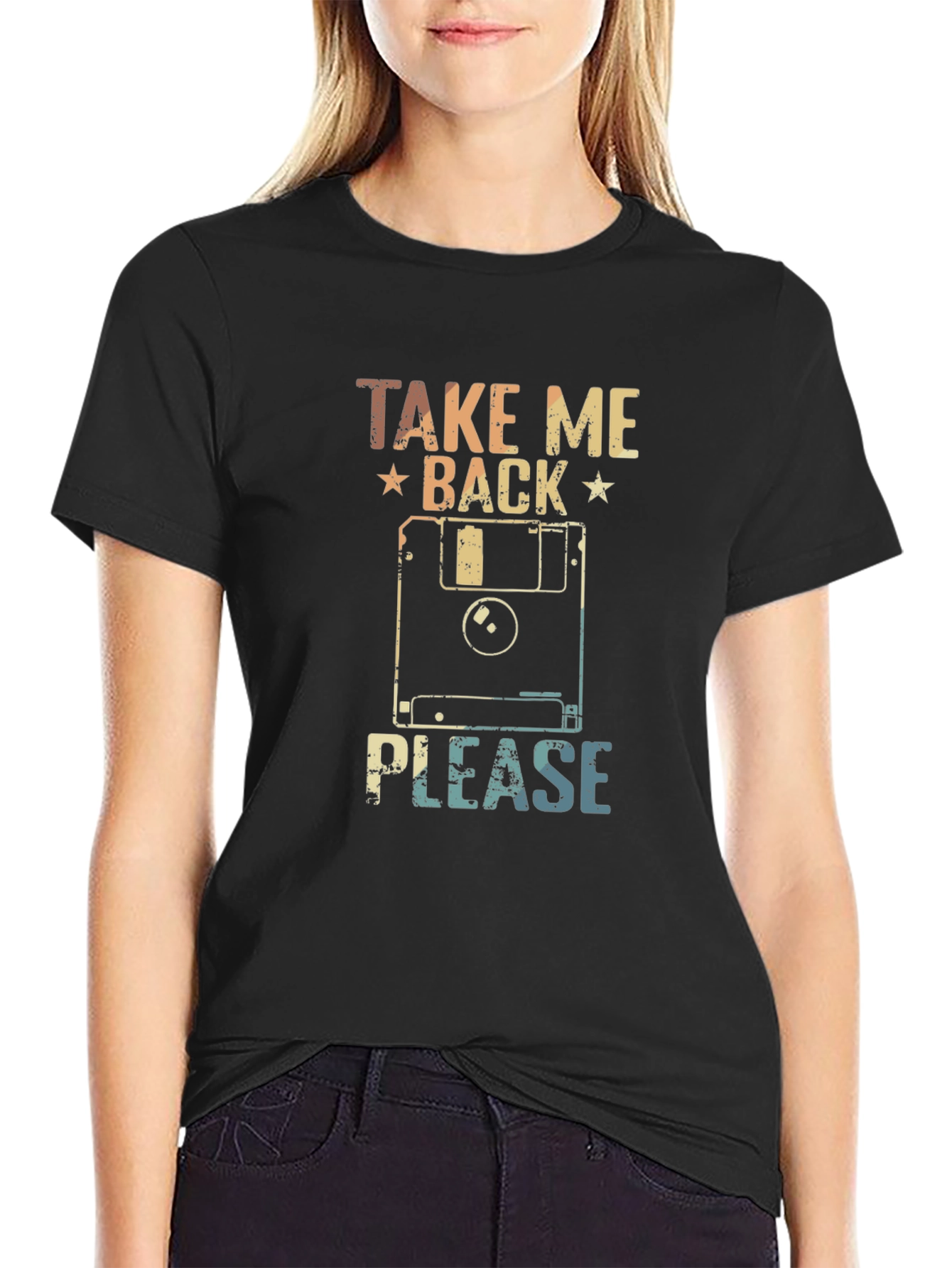 Retro Floppy Disk T-Shirt - Take Me Back Please!