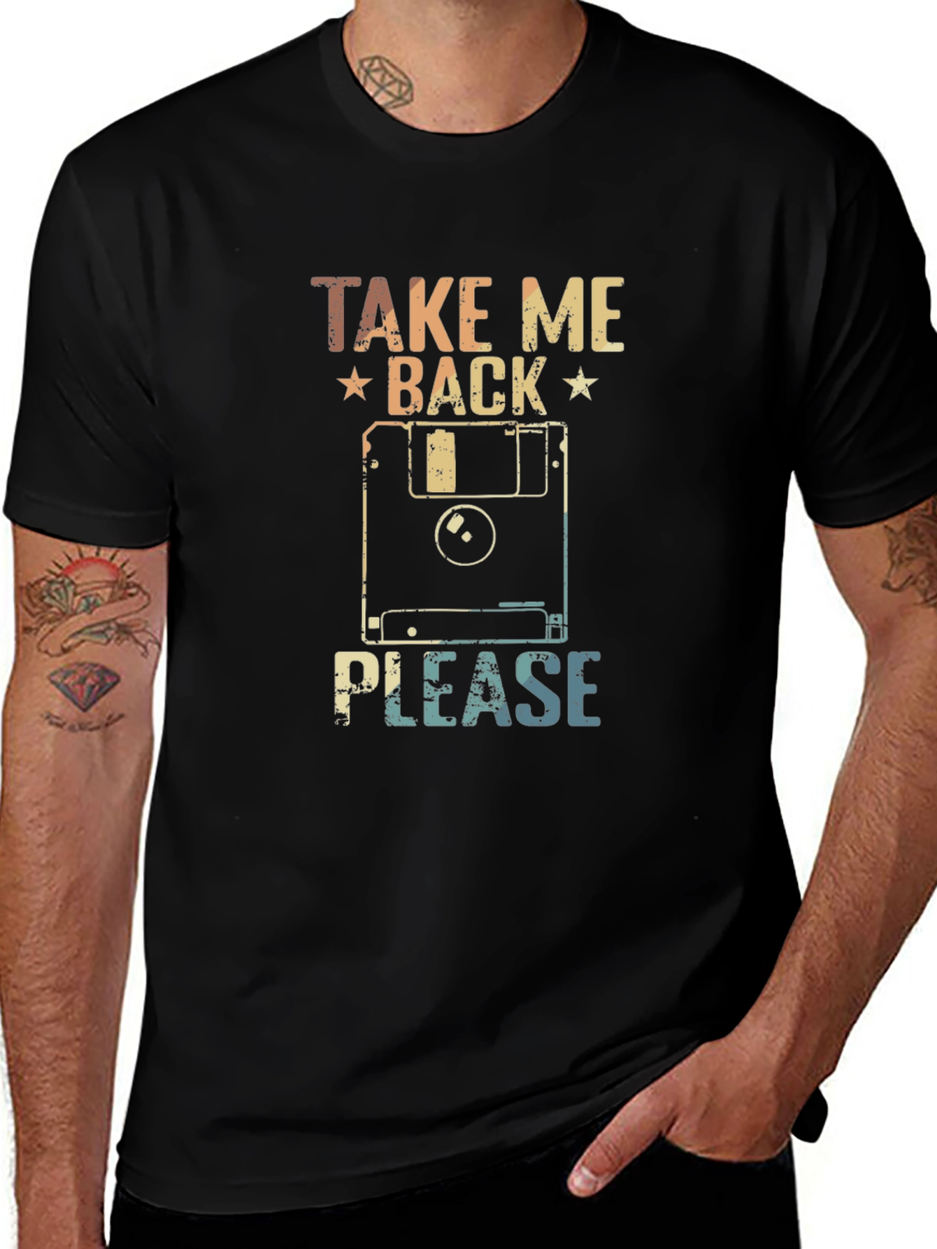 Retro Floppy Disk T-Shirt - Take Me Back Please!