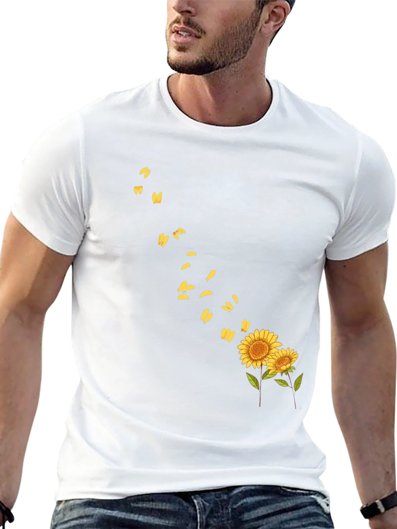 Sunflower Graphic Black T-Shirt