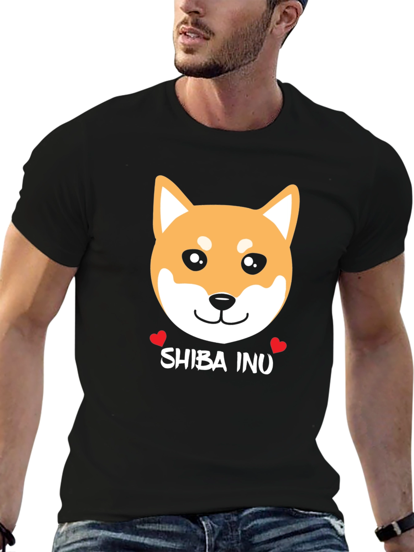 Shiba Inu Dog Graphic Print T-Shirt