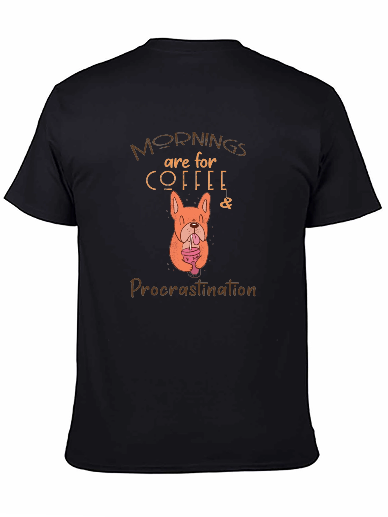 Coffee & Procrastination Dog Graphic T-Shirt