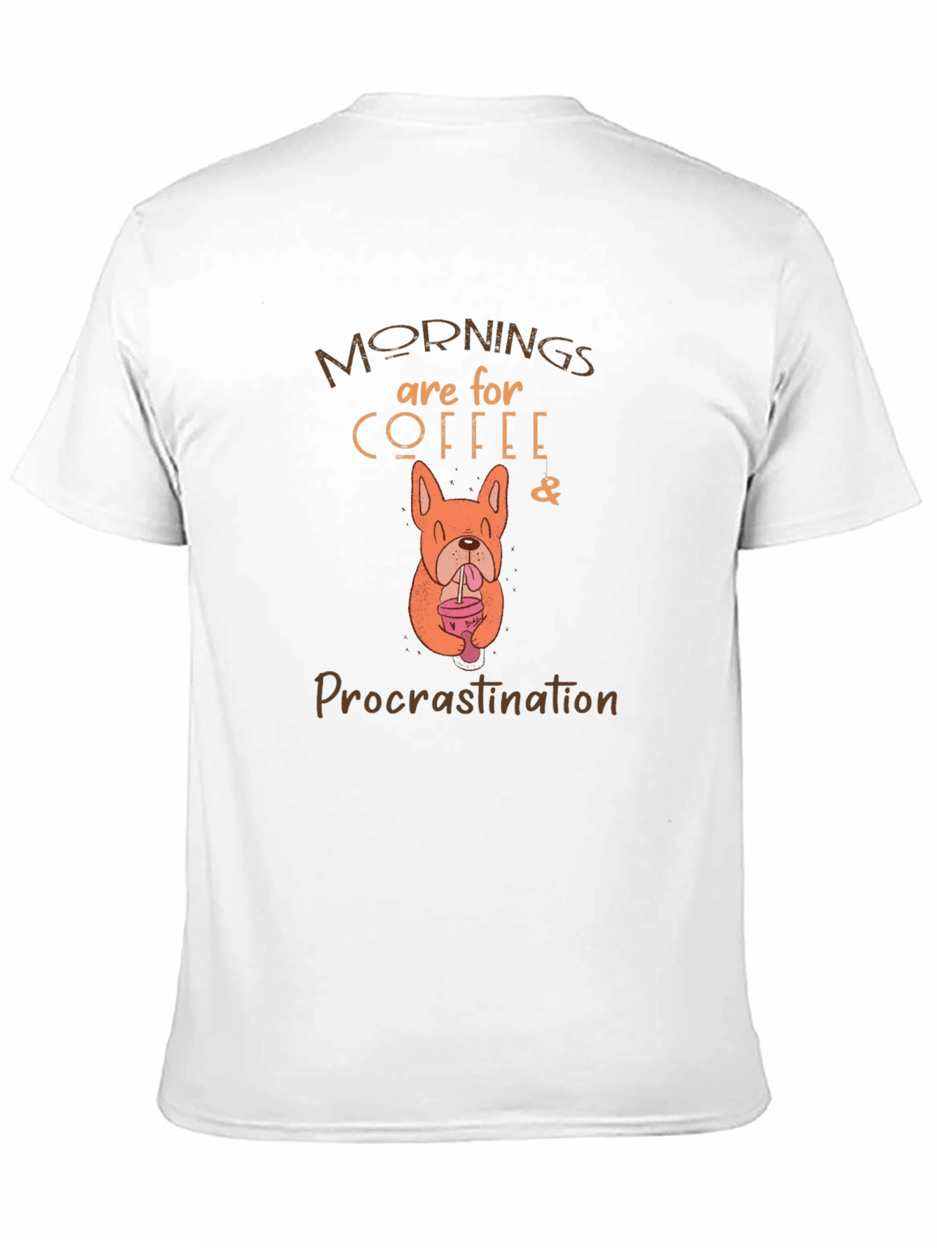 Coffee & Procrastination Dog Graphic T-Shirt