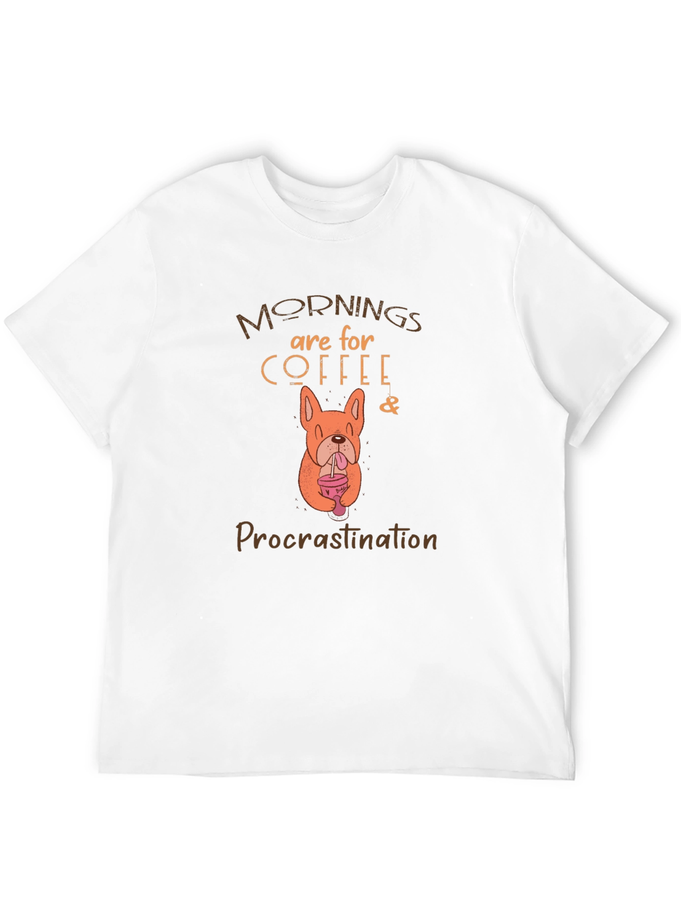 Coffee & Procrastination Dog Graphic T-Shirt