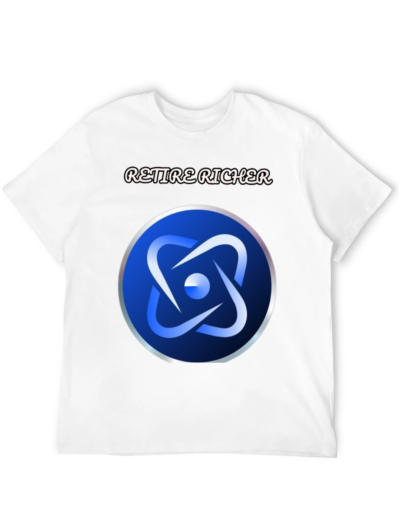 Retire Richer T-Shirt - Blue Atom Design Soft Fabric