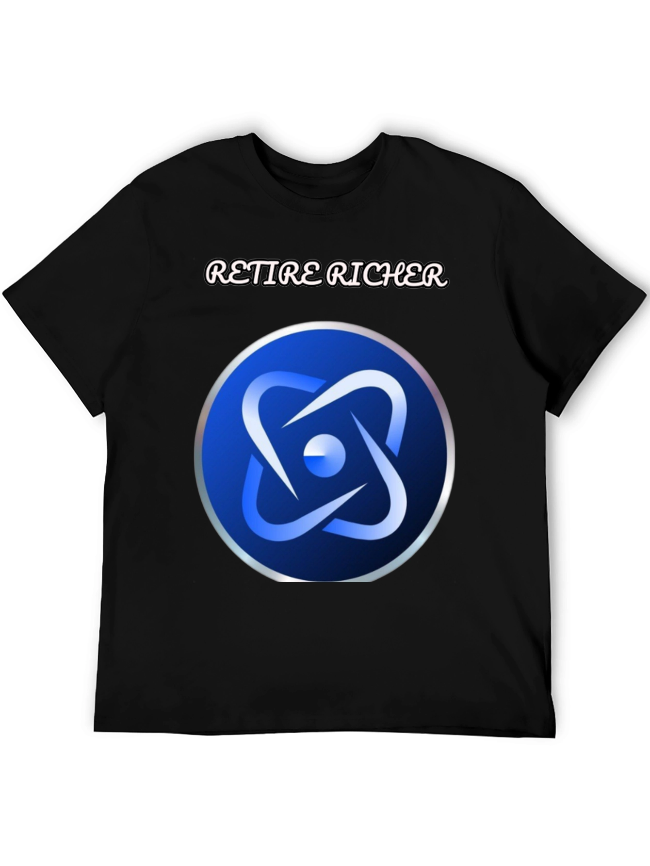 Retire Richer T-Shirt - Blue Atom Design Soft Fabric