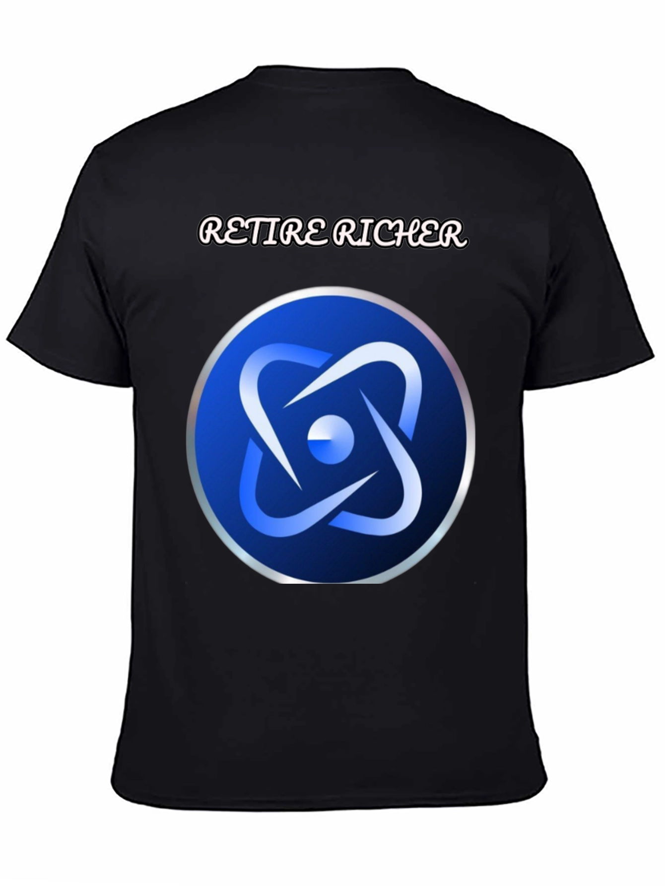 Retire Richer T-Shirt - Blue Atom Design Soft Fabric