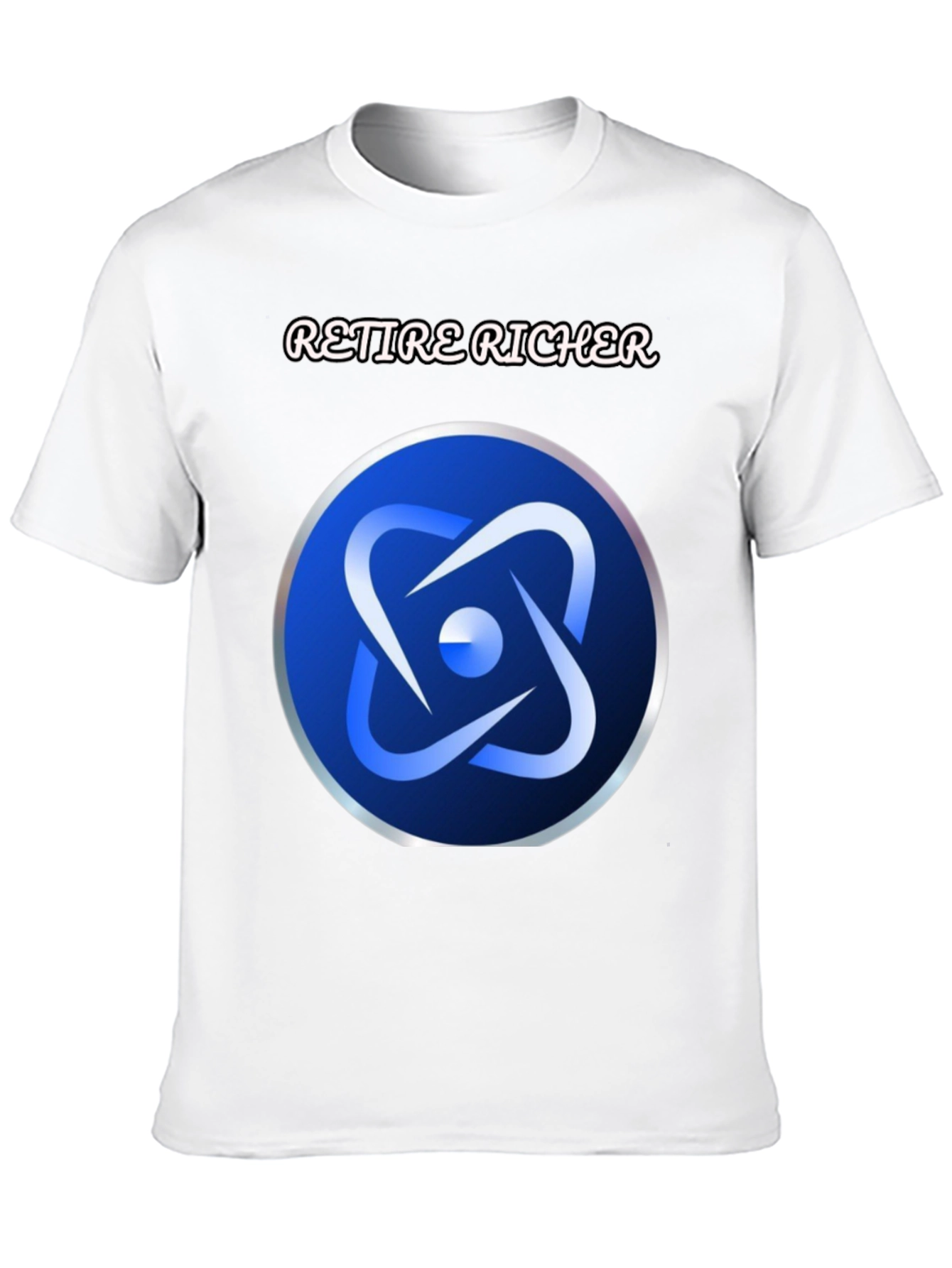 Retire Richer T-Shirt - Blue Atom Design Soft Fabric