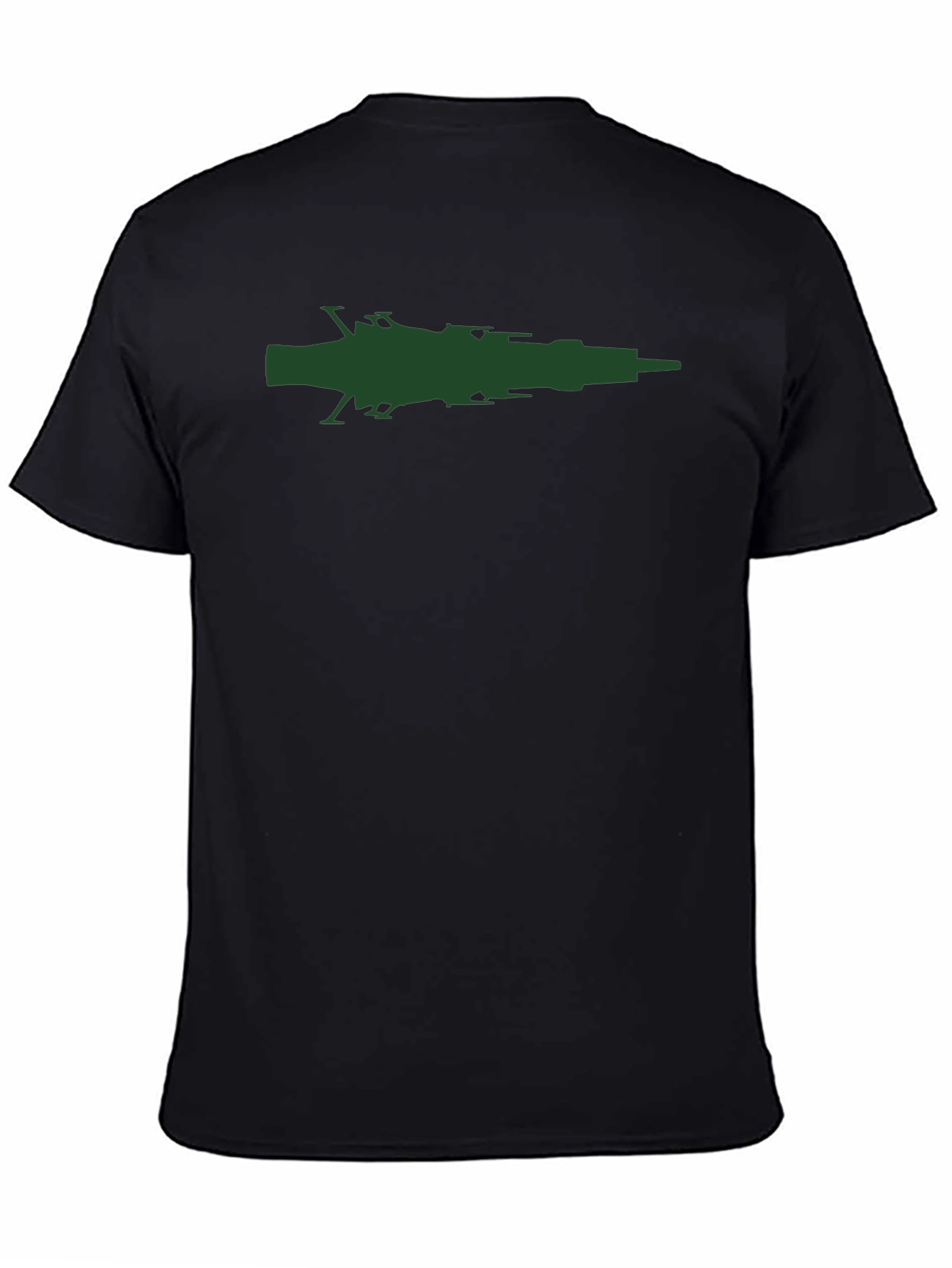 Sci-Fi Spaceship Graphic Tee - Black