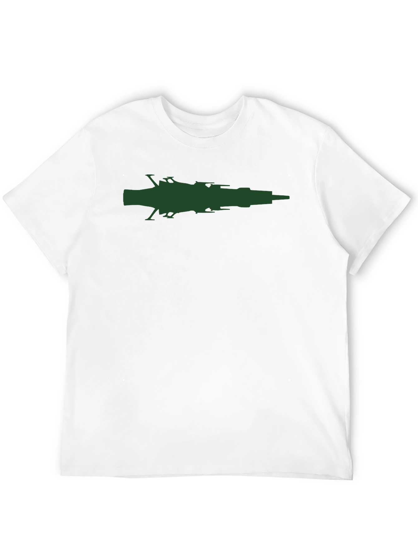 Sci-Fi Spaceship Graphic Tee - Black