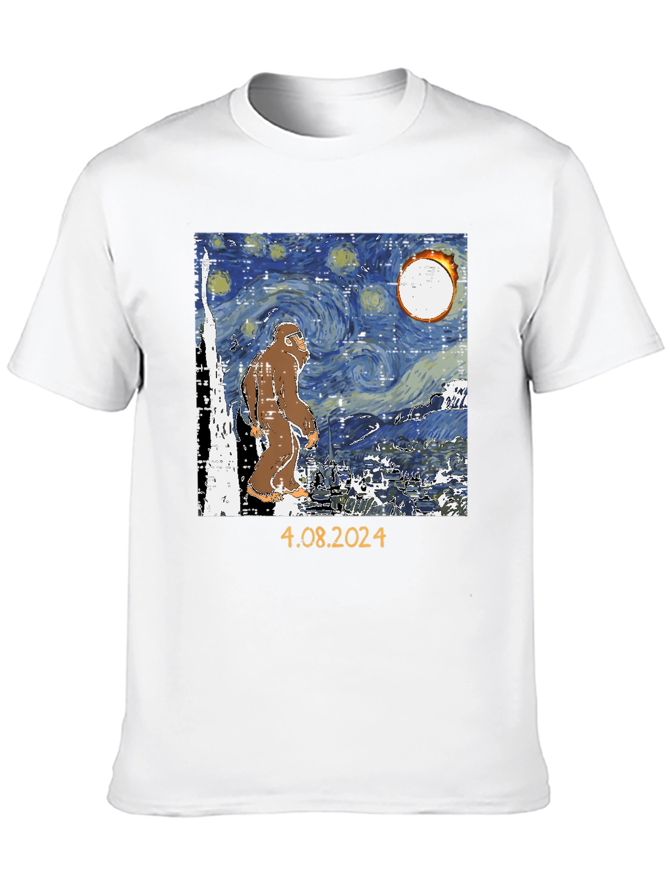 Bigfoot Starry Night Eclipse T-Shirt