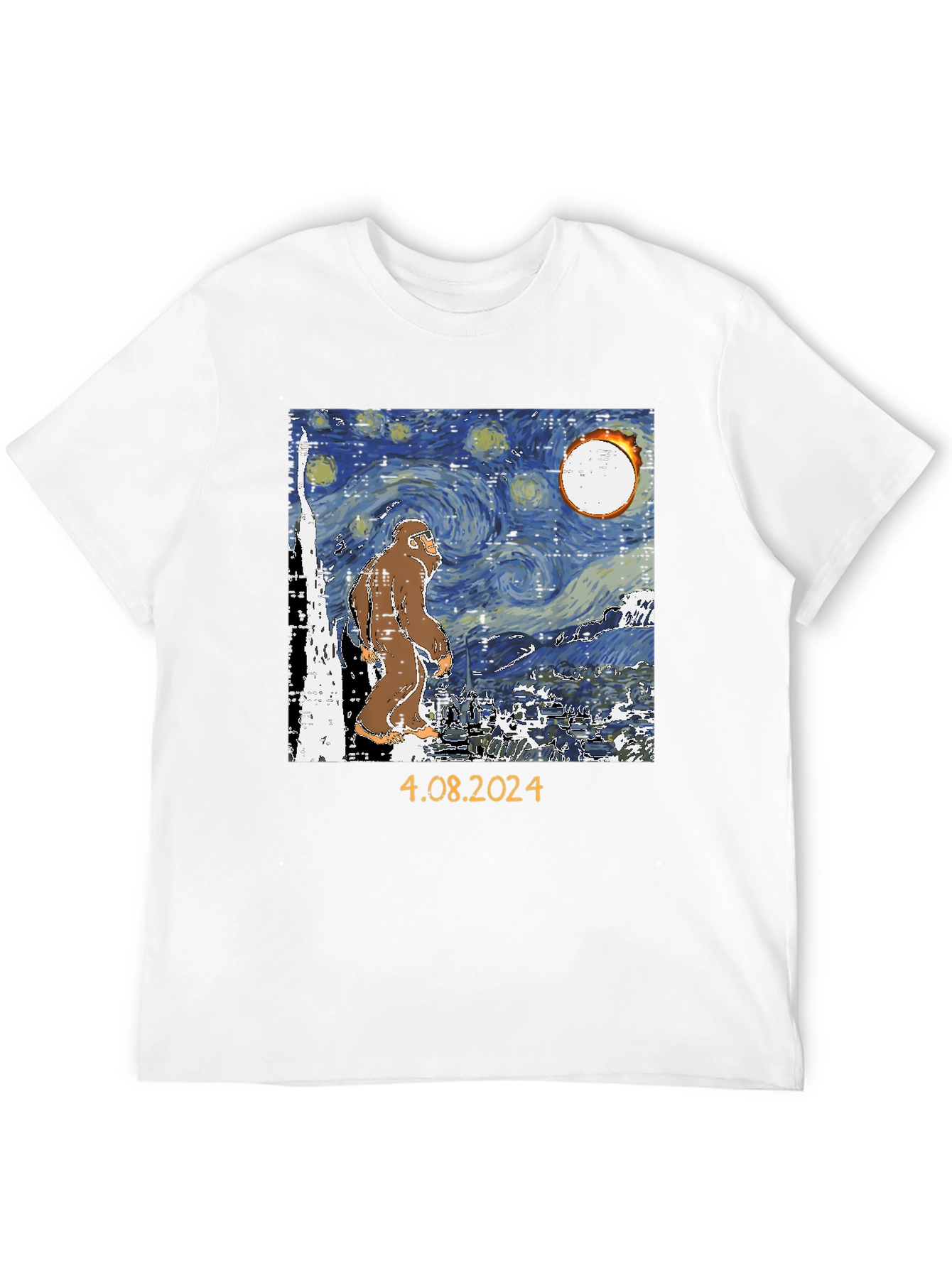 Bigfoot Starry Night Eclipse T-Shirt
