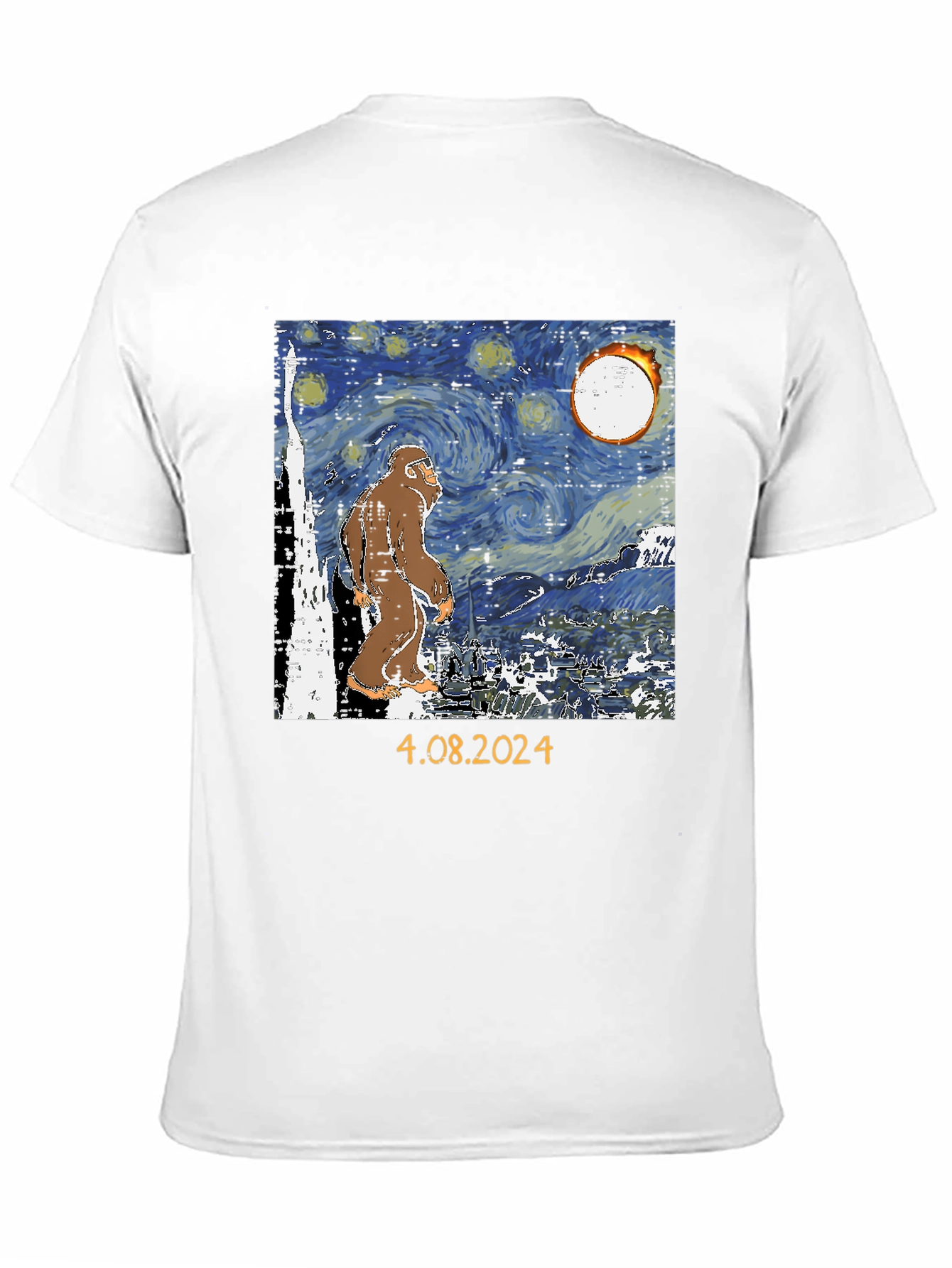 Bigfoot Starry Night Eclipse T-Shirt