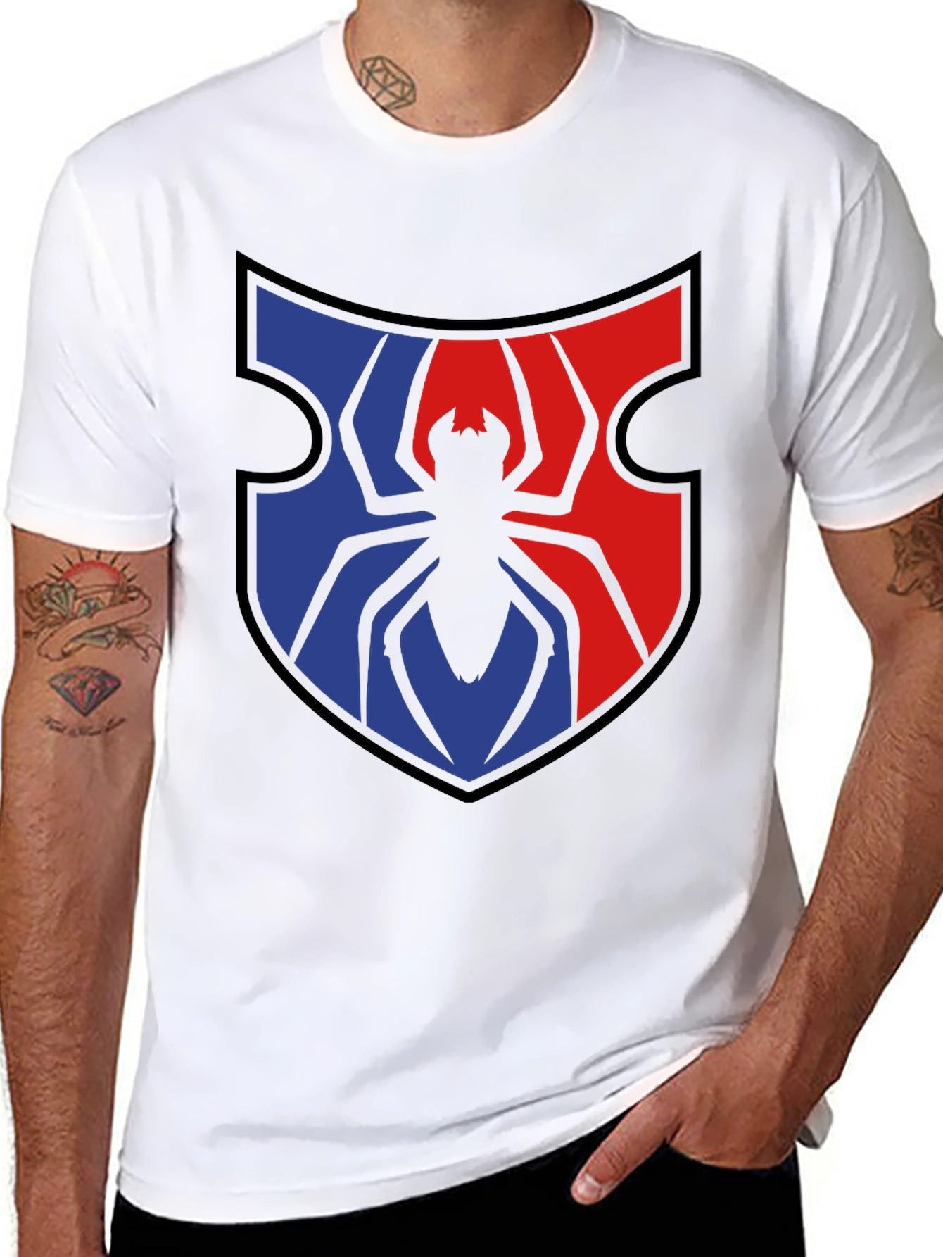 Spider Shield Graphic Tee - Black
