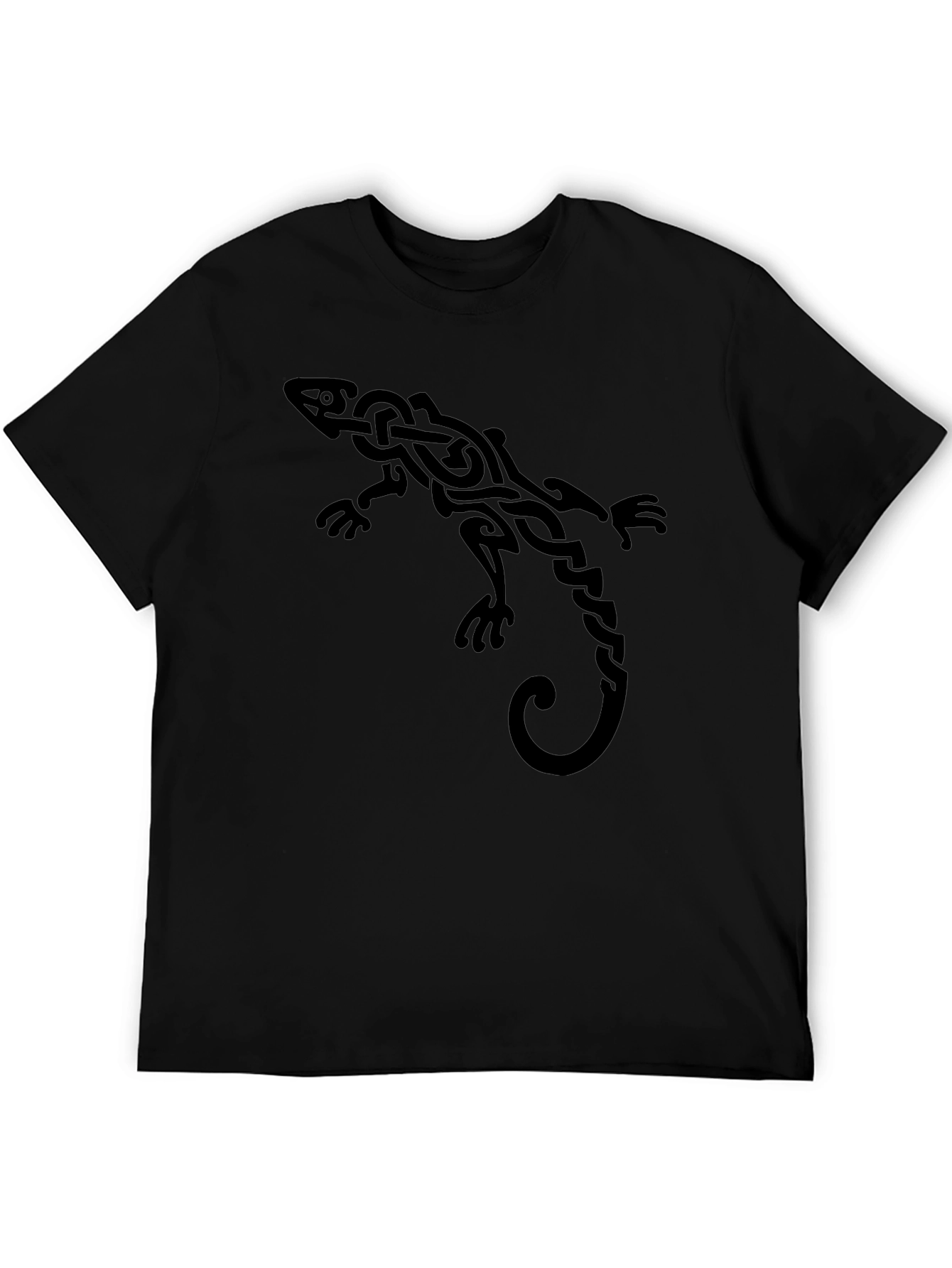 Celtic Lizard Graphic Tee - Black